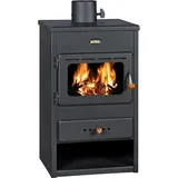 Holzofen PritKochen Kaminofen Holzofen mit Backofen Kamin Prity FM 12.1 kwy K1, 9kW, - Schwarz
