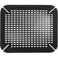 InterDesign Basic Spülbeckenmatte, Spülbeckeneinlage aus PVC Kunststoff, schwarz
