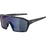 Alpina RAM Q-LITE - Verspiegelte, Kontrastverstärkende & Beschlagfreie Sport- & Fahrradbrille Mit 100% UV-Schutz Für Erwachsene, black blur matt, One Size