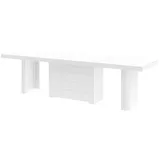 designimpex Esstisch Design Tisch HE-777 Weiß Hochglanz XXL ausziehbar 140 bis 332 cm weiß