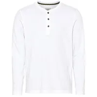 CAMEL ACTIVE Herren Langarm Henley-Shirt mit Knopfleiste Weiß menswear-3XL
