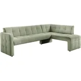 exxpo - sofa fashion Essbank EXXPO - SOFA FASHION "Barista, bequem und elegant, hohe Bodenfreiheit", grün (mint), B:245cm H:83cm T:159cm, Sitzbänke, Essbank, Eckbank Barista bequem und elegant, hochwertige Detailverarbeitung