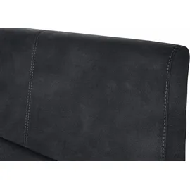 Home Affaire "Umag", 190x89x140 cm Luxus-Microfaser langer Schenkel (Armlehne) links schwarz (476183-0)