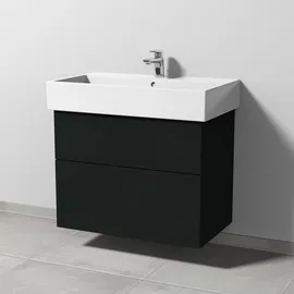Sanipa Waschtischunterschrank 2 Auszüge 75 x 59,1 x 44,7 cm Vulkan