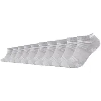 SKECHERS 10er Pack SKECHERS Mesh Ventilation Bio-Baumwoll Sneakersocken 9200 - fog melange 31-34