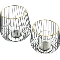 Frank Flechtwaren Windlicht Modern, 2er Set, Modern, vielseitig einsetzbar