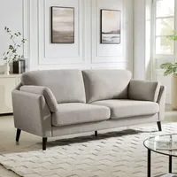 Skandinavisches 2-Sitzer-Sofa MAJA aus beigem Stoff