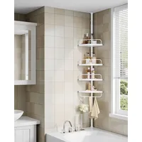 Songmics Duschregal 85-305 cm Weiß