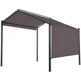 Bacliff 3 x 3 m inkl. 4 Seitenteile Anthrazit/Grau