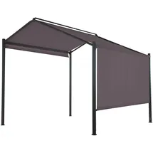 Bacliff 3 x 3 m inkl. 4 Seitenteile Anthrazit/Grau