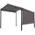 Bacliff 3 x 3 m inkl. 4 Seitenteile Anthrazit/Grau