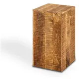 casamia Blumensäule 27x27 H50 o. 73cm Blumen Hocker Holz Pflanzenständer Beistelltisch quadratisch Mangoholz Größe Höhe cm