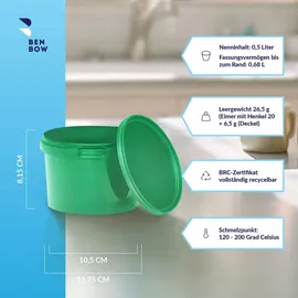 Benbow Eimer mit Deckel grün 10 x 0,5 l