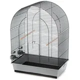 Duvo+ Vogelkäfig Lusi 3 54 x 34 x 75 cm grau/schwarz