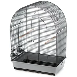 Duvo+ Vogelkäfig Lusi 3 54 x 34 x 75 cm grau/schwarz