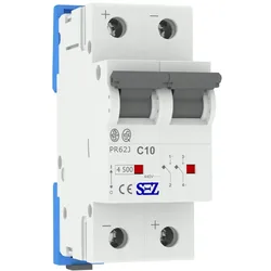 Leitungsschutzschalter C10A 2-Polig DC Photovoltaik +/- Sicherung Automat SEZ 4577