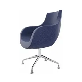 FM Helmets fm Sessel Pirum dunkelblau chrom Stoff, 1 St.