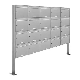 AL Briefkastensysteme 20 Fach Silber