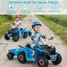 Costway Elektroquad Kinder Elektro-Quad blau (Weiß)