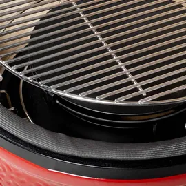Kamado Joe Big Joe III freistehend, Holzkohlegrill - rot/schwarz, Ø 61cm