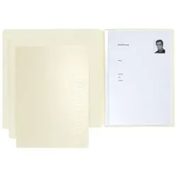 Bewerbungsmappe Solo mit Klemmschiene, A4, beige