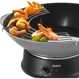 Tefal Elektrische Wokpfanne "WO 3000", schwarz, H:17,5cm Ø:36cm, Elektropfannen, mit THERMOSPOT,