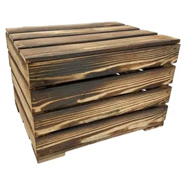 Buri Holzkiste 50 x 41 x 34 cm 1-tlg. natur geflammt