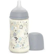Suavinex Suavinex, Babyflasche, SX Pro Silikon-Sauger, Antikolik-Ventil. Flasche mit mittlerem Fluss-Sauger (M). Babys +0 Monate. Wonderland, Blau