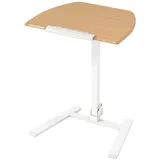 Costway Beistelltisch Höhenverstellbar mit Rollen Stehtisch