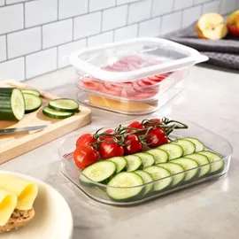 GOURMETmaxx Frischhaltedose rechteckig transparent 22 x 16 x 9 cm 3,7 l 4-tlg.