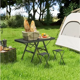 Okwish Klapptisch 90 x 40,5 x 58 cm Schwarz