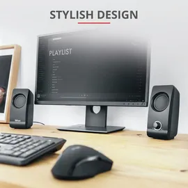Trust Remo 2.0 1-Weg, (8 W Schwarz Kunststoff, USB, Kompaktes Soundsystem, Stereo Lautsprecherse...