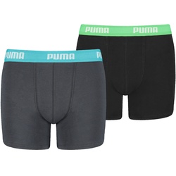 2er Pack PUMA Basic Boxershorts Jungen india ink/turquoise 122-128