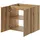 [en.casa] Waschbeckenunterschrank Skelbolu 60 x 60 x 40 cm Eicheoptik/Schwarz
