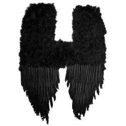 Metamorph Kostüm-Flügel Große Dämonen Feder Flügel für Karneval Halloween schwarz