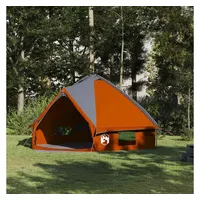 vidaXL Teepee Zelt für 8 Personen Grau/Orange