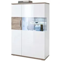 Primo Highboard  Zypern ¦ weiß ¦ Maße (cm): B: 90 H: 135 T: 37