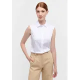 Eterna Satin Shirt Bluse ohne Arm in Weiß L (40)