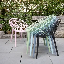 LC Garden VOMO Stapelstuhl 60,5 x 58 x 79 cm schwarz