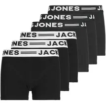 JACK & JONES Boxershort 6er Pack in Schwarz/Schwarz/Weiß 140
