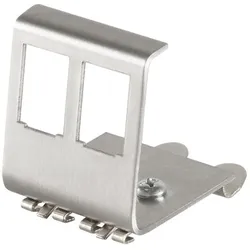 LogiLink Hutschienenadapter für zwei RJ45 Keystone Module, Metall