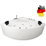 Basera Basera® Indoor Eck-Whirlpool Badewanne Malai Basic 150 x 150 cm