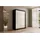 altdecor Schiebetürenschrank 120 x 215 x 61 cm Schwarz/Weiß