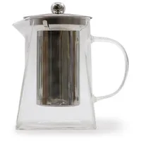 Bali-Homedecor Teekanne Teekanne aus Glas mit Sieb - Turmform - 780 ml