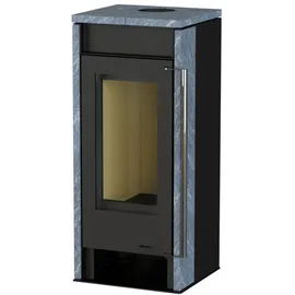 THERMIA Zyklon Stahl Schwarz/Abdeckplatte Naturstein