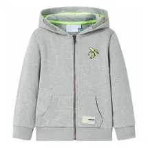 vidaXL Kinder-Kapuzenpullover mit Reißverschluss Helles Khaki 128