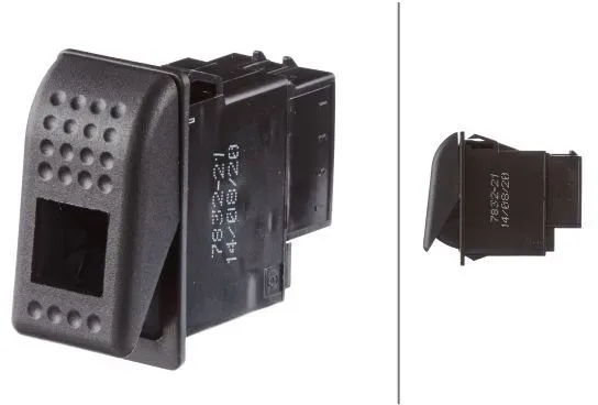 HELLA Drucktastenschalter mit 4 Anschlüssen - Ideal für Wippbetätigung, ohne Komfortfunktion