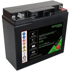 PATONA Premium AGM Blei Akku 12V 22Ah 20HR 1800 Zyklen