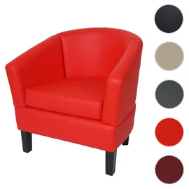 Mendler Lounge-Sessel HWC-O17 Kunstleder 0 x 0 x 0 cm rot