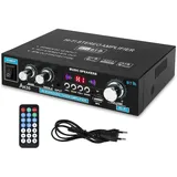 XRLUC Bluetooth Mini Verstärker mit Netzteil, 2.0 Kanal Klar und Realität Sound 600 Watt Home Audio Stereo Hi-Fi Musik für Passiver Lautsprecher PC TV Auto